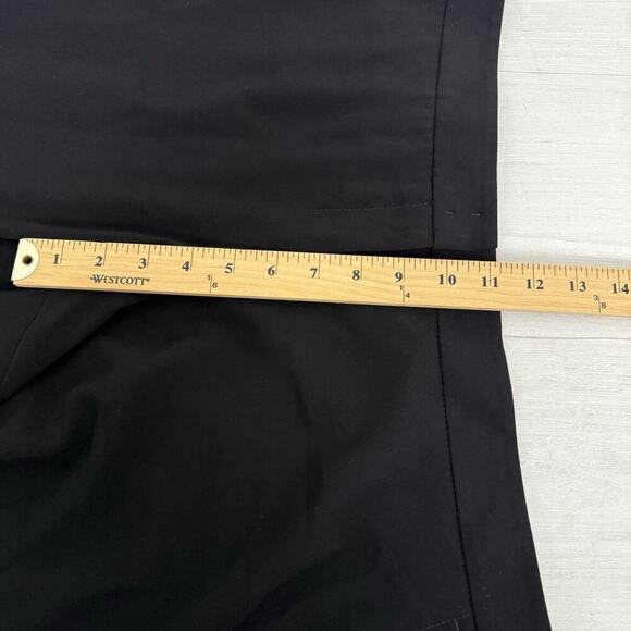 AKRIS Punto Trouser Dress Pants Womens 14 Black Crepe Tapered Leg Minimalist - Picture 13 of 16